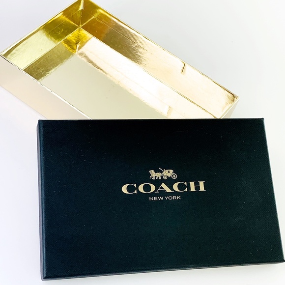 Coach Other - Coach Metallic Gold & Black Empty Gift Storage Box